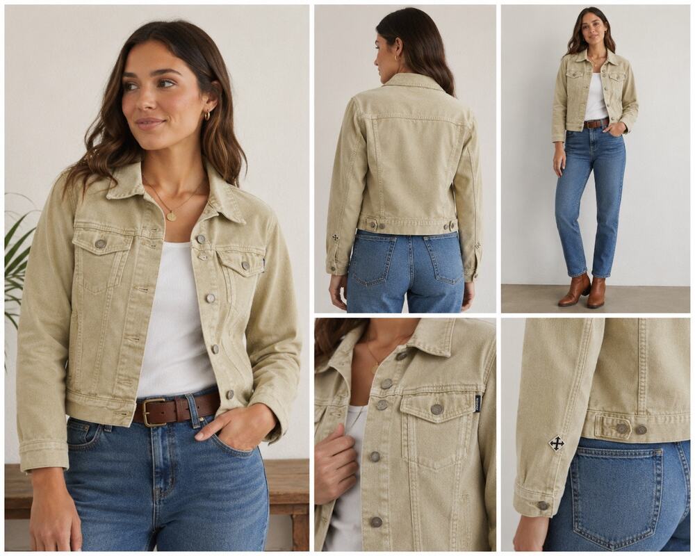 Patagonia Beige/Tan Denim-Style Jacket